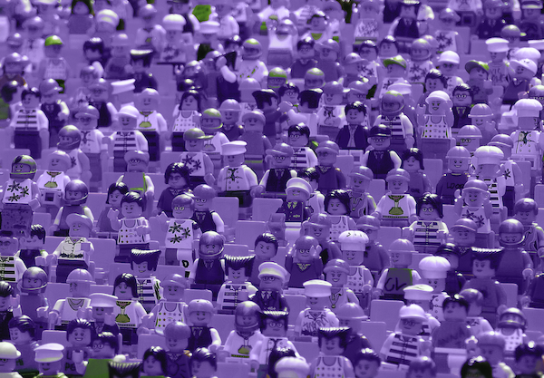 Crowd of lego people