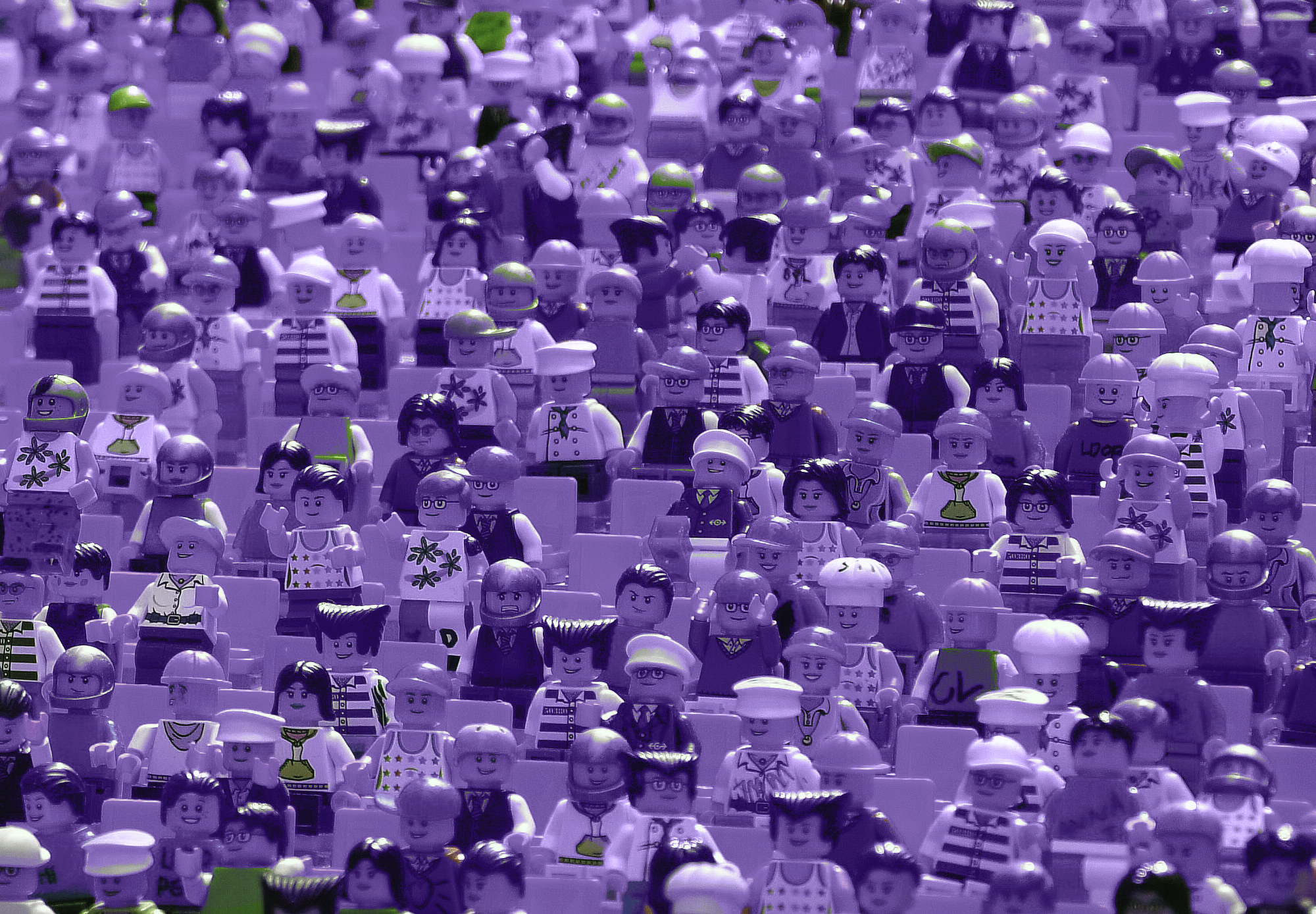 Crowd of lego people