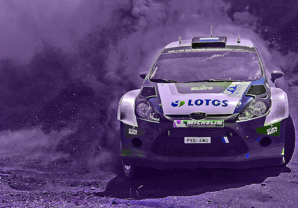 Sponsored rally car