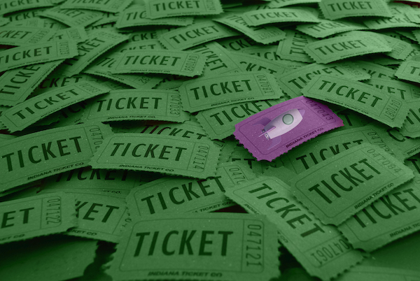 Pile of ticket stubs